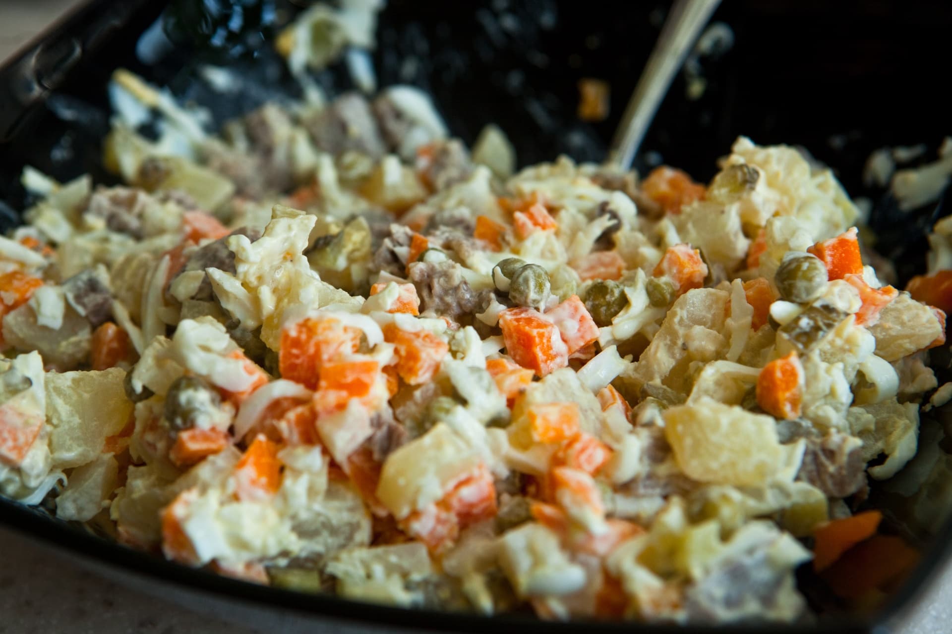 Olivier Salad (Russian Meat Salad)