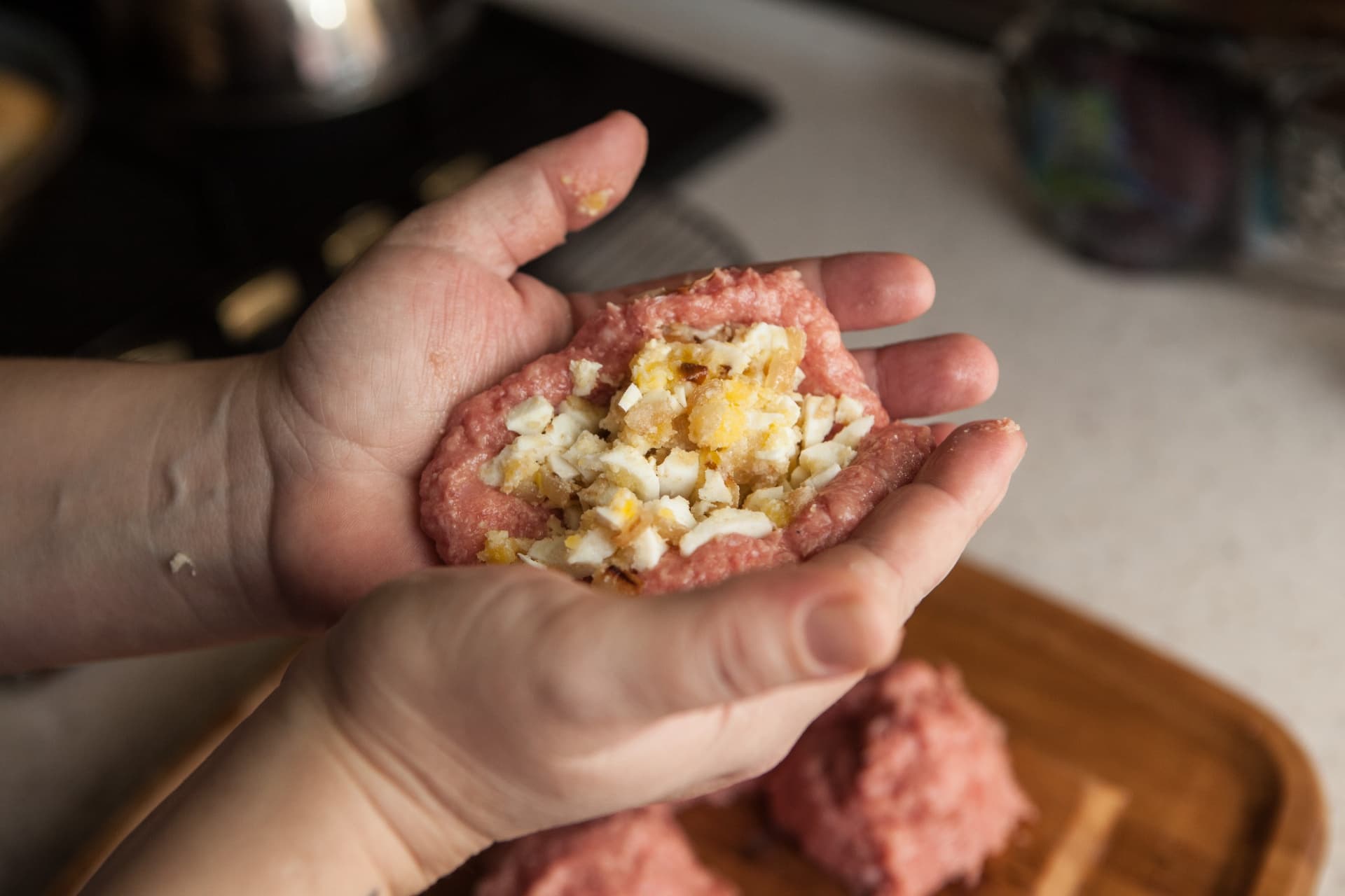 Meat Burgers with Egg