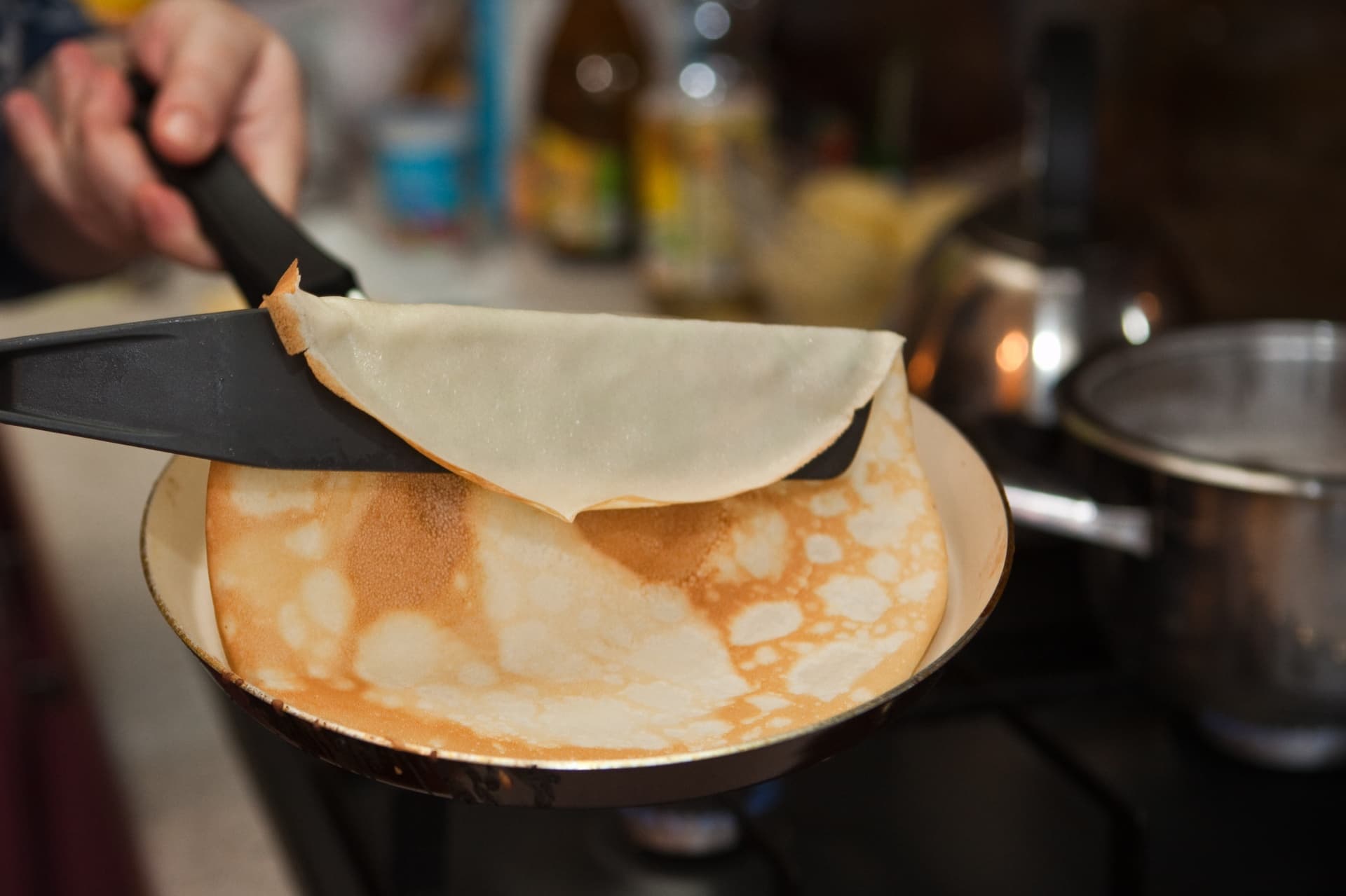 Blini (Pancakes) with Milk