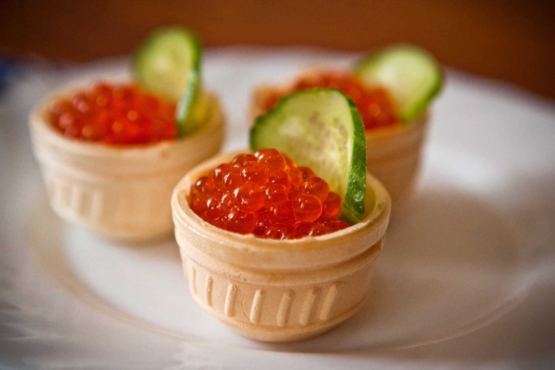 Tartlets with Red Caviar